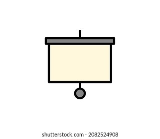Presentation screen line icon. High quality outline symbol for web design or mobile app. Thin line sign for design logo. Color outline pictogram on white background