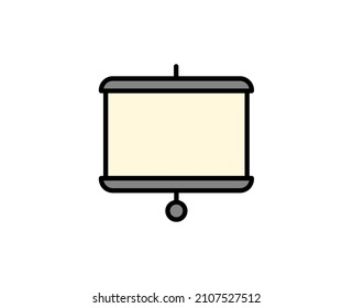 Presentation screen line icon. High quality outline symbol for web design or mobile app. Thin line sign for design logo. Color outline pictogram on white background
