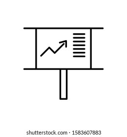 Presentation Screen Outline Style Minimalist and modern Icon