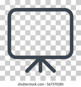 Presentation Screen vector pictogram. Illustration style is flat iconic smooth blue symbol on a transparent background.