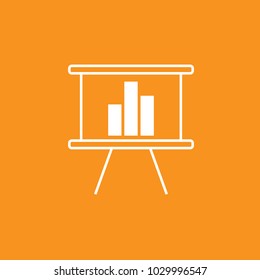 Presentation, Seminar, Graph icon, stock vector, eps10.