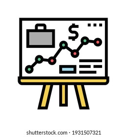 presentation for shareholders color icon vector. presentation for shareholders sign. isolated symbol illustration