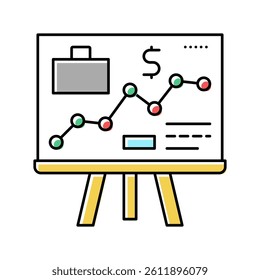 presentation for shareholders color icon vector. presentation for shareholders sign. isolated symbol illustration
