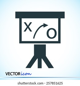 Presentation sign icon 