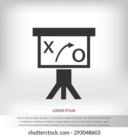 Presentation sign icon