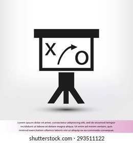 Presentation sign icon