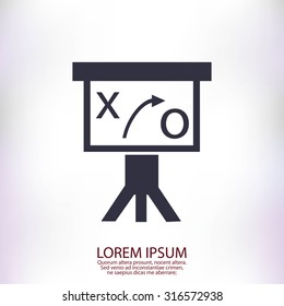 Presentation sign icon