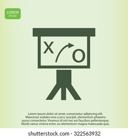 Presentation sign icon