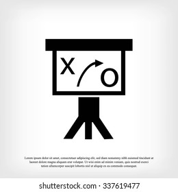 Presentation sign icon