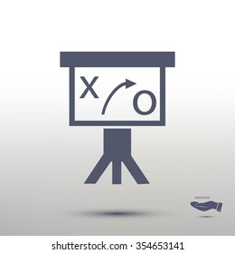 Presentation sign icon