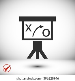 Presentation sign icon