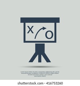 Presentation sign icon
