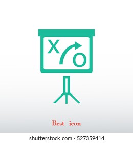 presentation sign icon, vector best flat icon, EPS