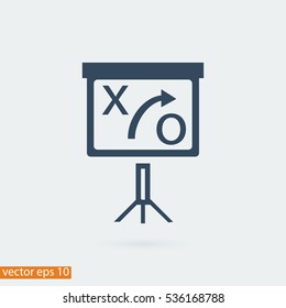 presentation sign icon, vector best flat icon, EPS