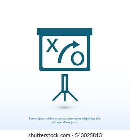 presentation sign icon, vector best flat icon, EPS
