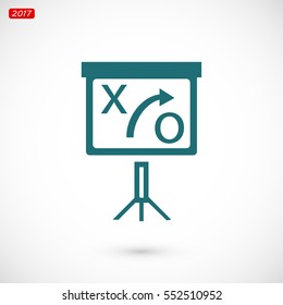 presentation sign icon, vector best flat icon, EPS