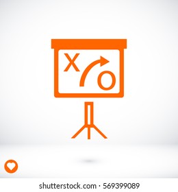 presentation sign icon, vector best flat icon, EPS