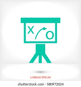 Presentation sign icon, vector best flat icon, EPS