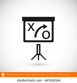 presentation sign icon, vector best flat icon, EPS