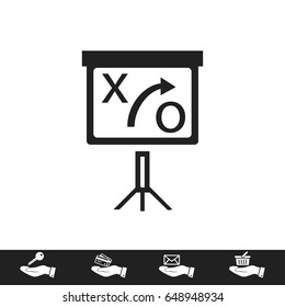 presentation sign icon, vector best flat icon, EPS