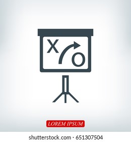 presentation sign icon, vector best flat icon, EPS