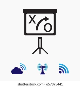 presentation sign icon, vector best flat icon, EPS