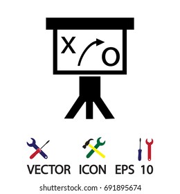 Presentation sign icon, vector best flat icon, EPS