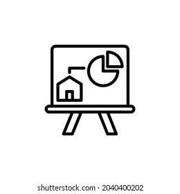 Presentation Silhouette Icon On White Background