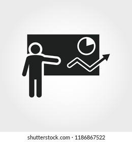 Presentation Skills icon. Monochrome element illustration. Presentation Skills icon design from soft skills collection. Web design, apps, software and print usage.