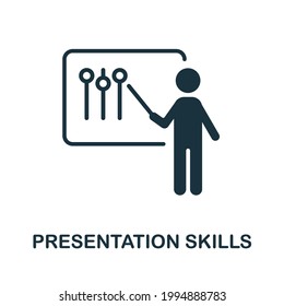 Presentation Skills icon. Monochrome simple element from soft skill collection. Creative Presentation Skills icon for web design, templates, infographics and more