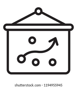 Presentation slide with crosses and arrows are making an icon of seo strategy 