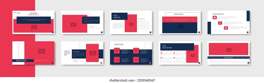 Presentation slide design template for company, business vector