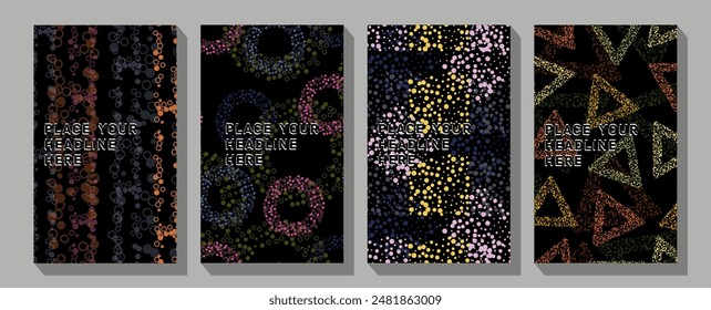  Presentation slide, flyer leaflet, brochure cover, report, marketing and banner Abstract doodle background. 