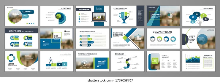 Presentation slide layout background.  Blue and orange design brochure template. Use in presentation, flyer, leaflet, banner, corporate report, annual report, marketing, advertising.