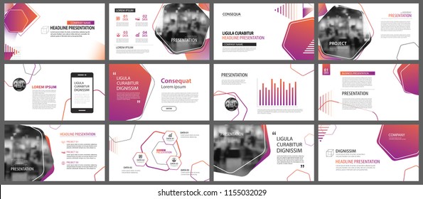 Presentation and slide layout background. Design orange and purple gradient geometric template. Use for business annual report, flyer, marketing, leaflet, advertising, brochure, modern style.