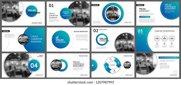 Presentation and slide layout background. Design blue gradient circle template. Use for business annual report, flyer, marketing, leaflet, advertising, brochure, modern style.