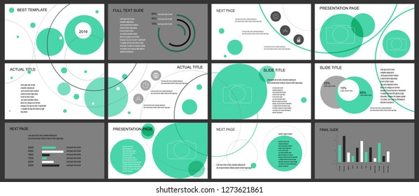 Presentation and slide layout background. Design green and gray  geometric template. Use for business annual report, flyer, marketing, leaflet, advertising, brochure, modern style. 