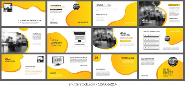 Presentation and slide layout background. Design yellow and orange gradient template. Use for business annual report, flyer, marketing, leaflet, advertising, brochure, modern style.