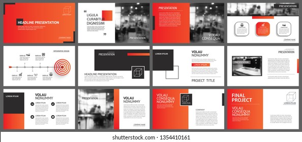 Presentation and slide layout background. Design red gradient template. Use for business annual report, flyer, marketing, leaflet, advertising, brochure, modern style.