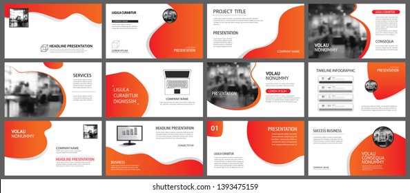 Presentation and slide layout background. Design red and orange gradient template. Use for business annual report, flyer, marketing, leaflet, advertising, brochure, modern style.