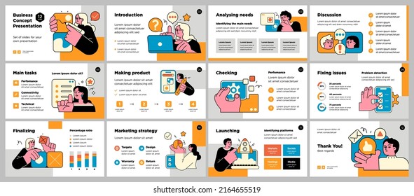 Presentation and slide layout background. Design template with business people. Use for business annual report, flyer, marketing, leaflet, advertising, brochure, modern style. Vector illustration