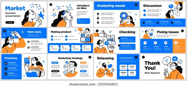 Presentation and slide layout background. Design template with business people. Use for business annual report, flyer, marketing, leaflet, advertising, brochure, modern style. Vector illustration