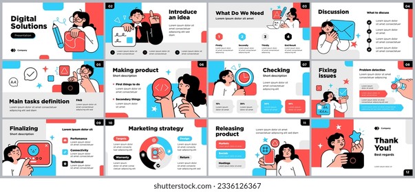 Presentation and slide layout background. Design template with business people. Use for business annual report, flyer, marketing, leaflet, advertising, brochure, modern style. Vector illustration