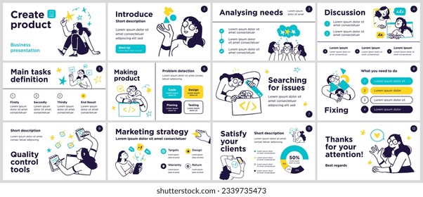 Presentation and slide layout background. Design template with business people. Use for business annual report, flyer, marketing, leaflet, advertising, brochure, modern style. Vector illustration