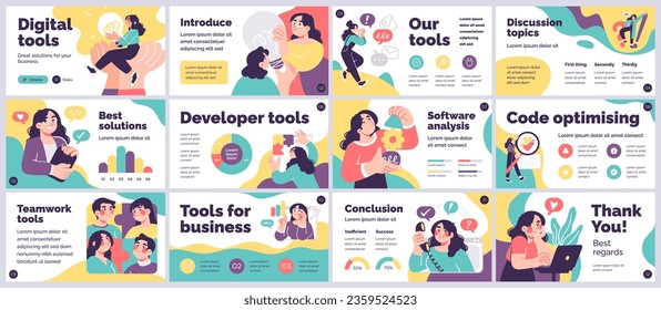 Presentation and slide layout background. Design template with business people. Use for business annual report, flyer, marketing, leaflet, advertising, brochure, modern style. Vector illustration