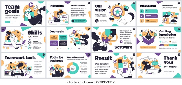 Presentation and slide layout background. Design template with business people. Use for business annual report, flyer, marketing, leaflet, advertising, brochure, modern style. Vector illustration
