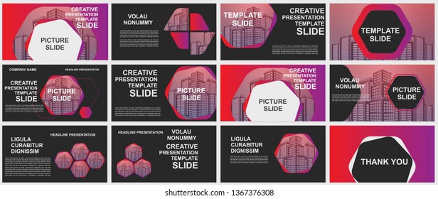 Presentation and slide layout background. elements for slide presentations on a black Background. Use for business annual report, brochure, flyer, marketing, leaflet, advertising, modern style.Vector
