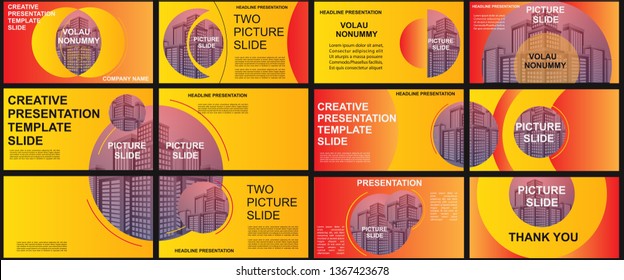 Presentation and slide layout background. elements for slide presentations on a yellow Background. Use for business annual report, brochure, flyer, marketing, leaflet, advertising, modern style.Vector