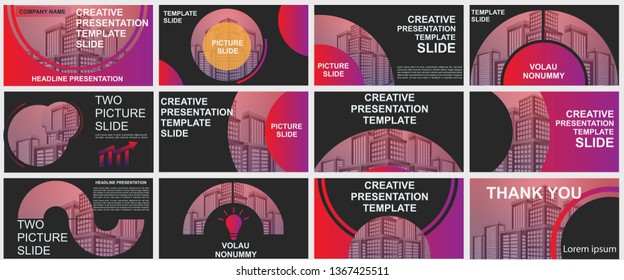 Presentation and slide layout background. elements for slide presentations on a black Background. Use for business annual report, brochure, flyer, marketing, leaflet, advertising, modern style.Vector