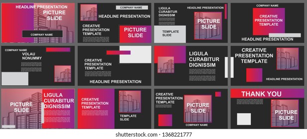 Presentation and slide layout background. elements for slide presentations on a black Background. Use for business annual report, brochure, flyer, marketing, leaflet, advertising, modern style.Vector